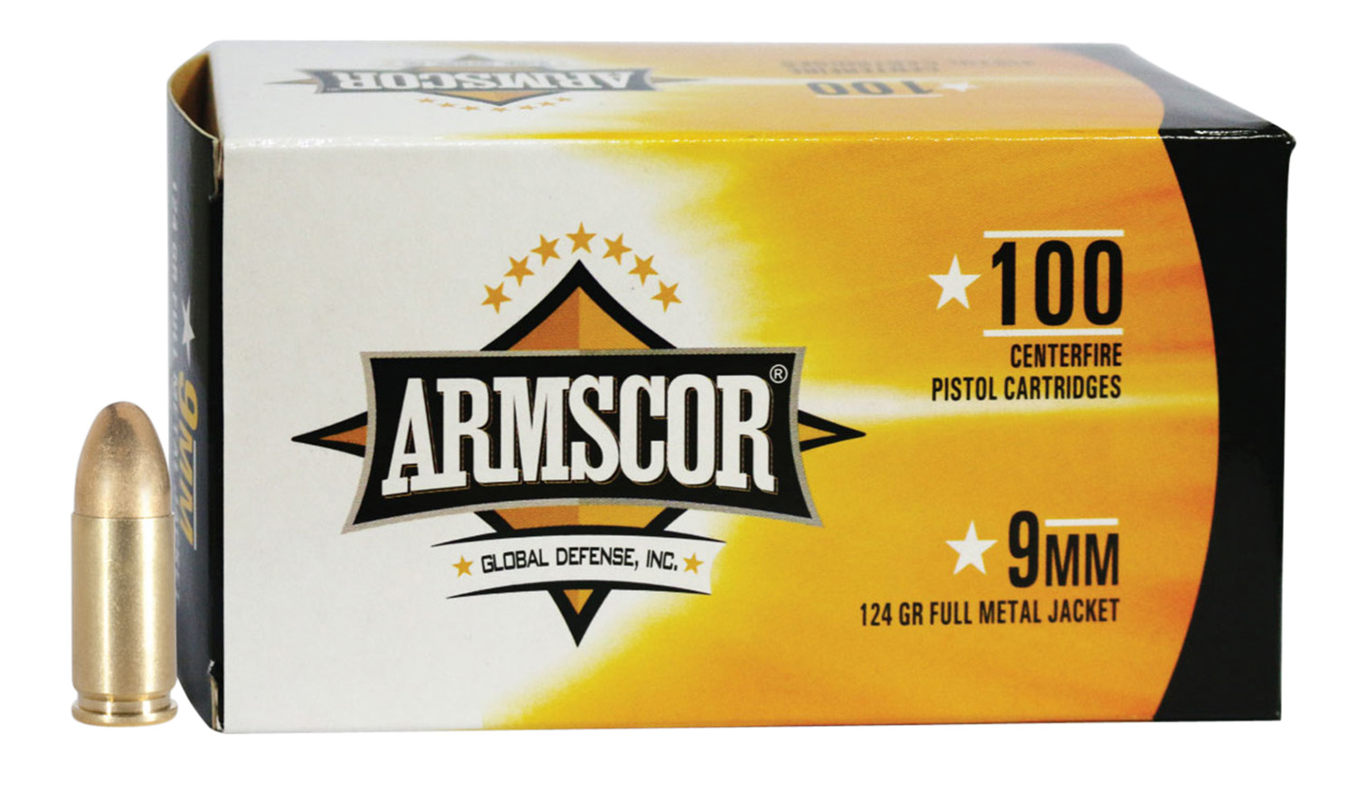 (image for) Armscor 50445 Precision Value Pack 9mm 124 gr FMJ - 100 Rounds