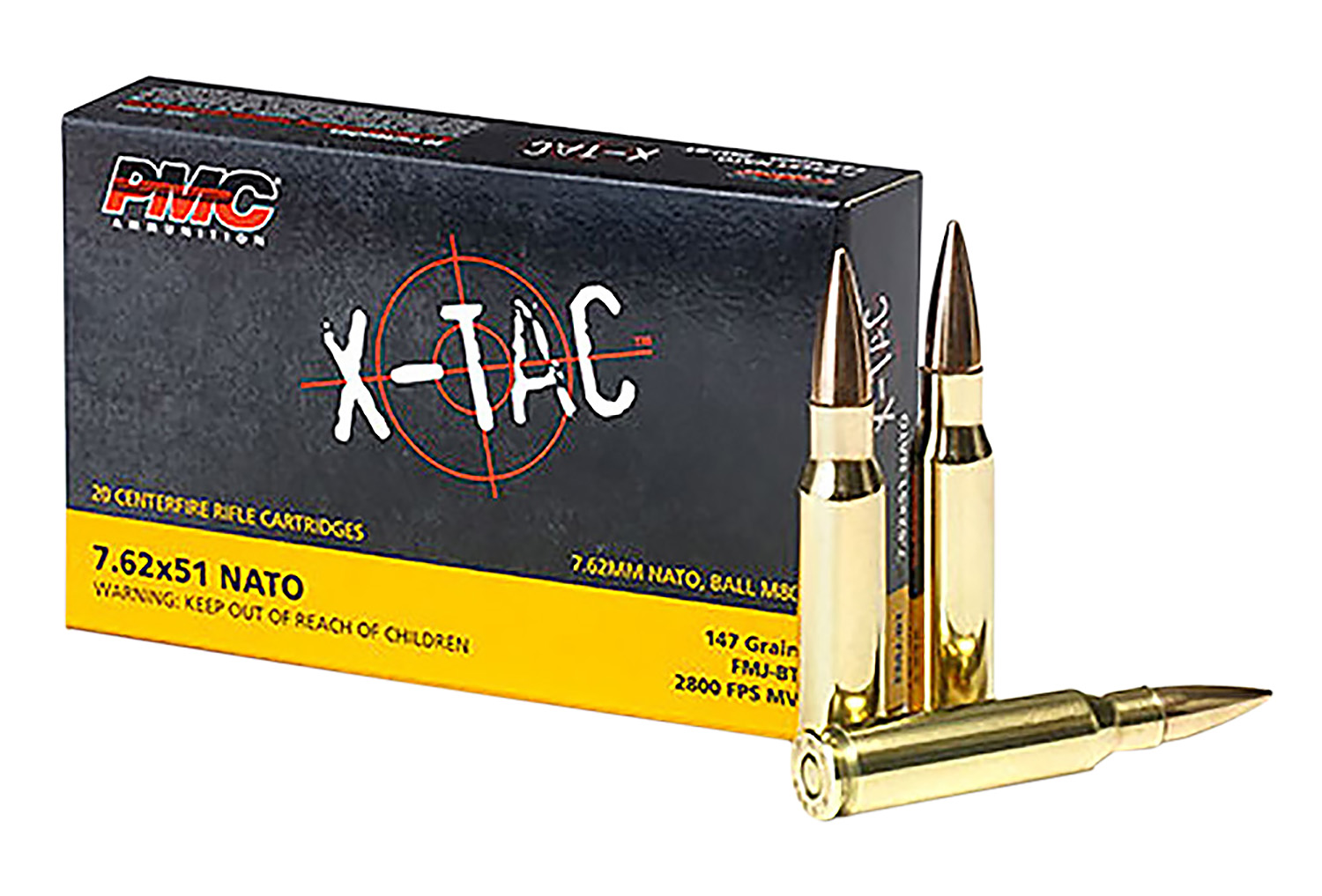 (image for) PMC 762X X-Tac 7.62x51mm 147gr FMJBT - 20 Rounds
