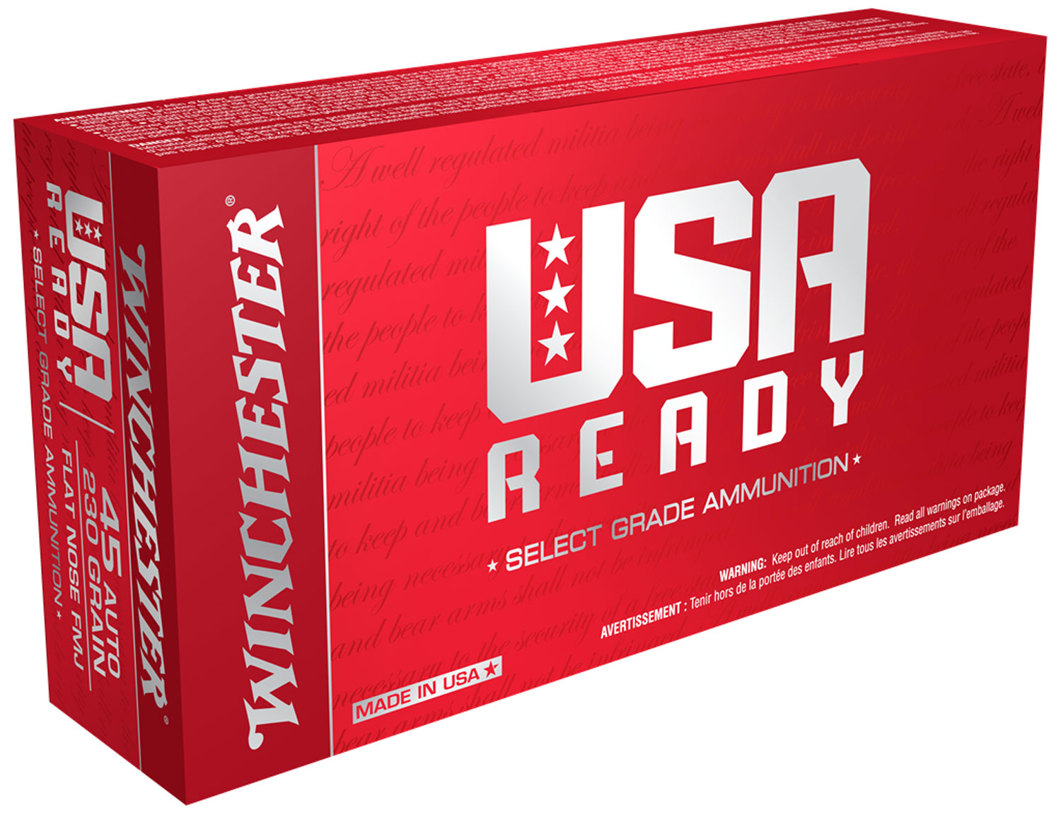 (image for) Winchester RED45 45 ACP 230 gr FMJFN - 500 Rounds