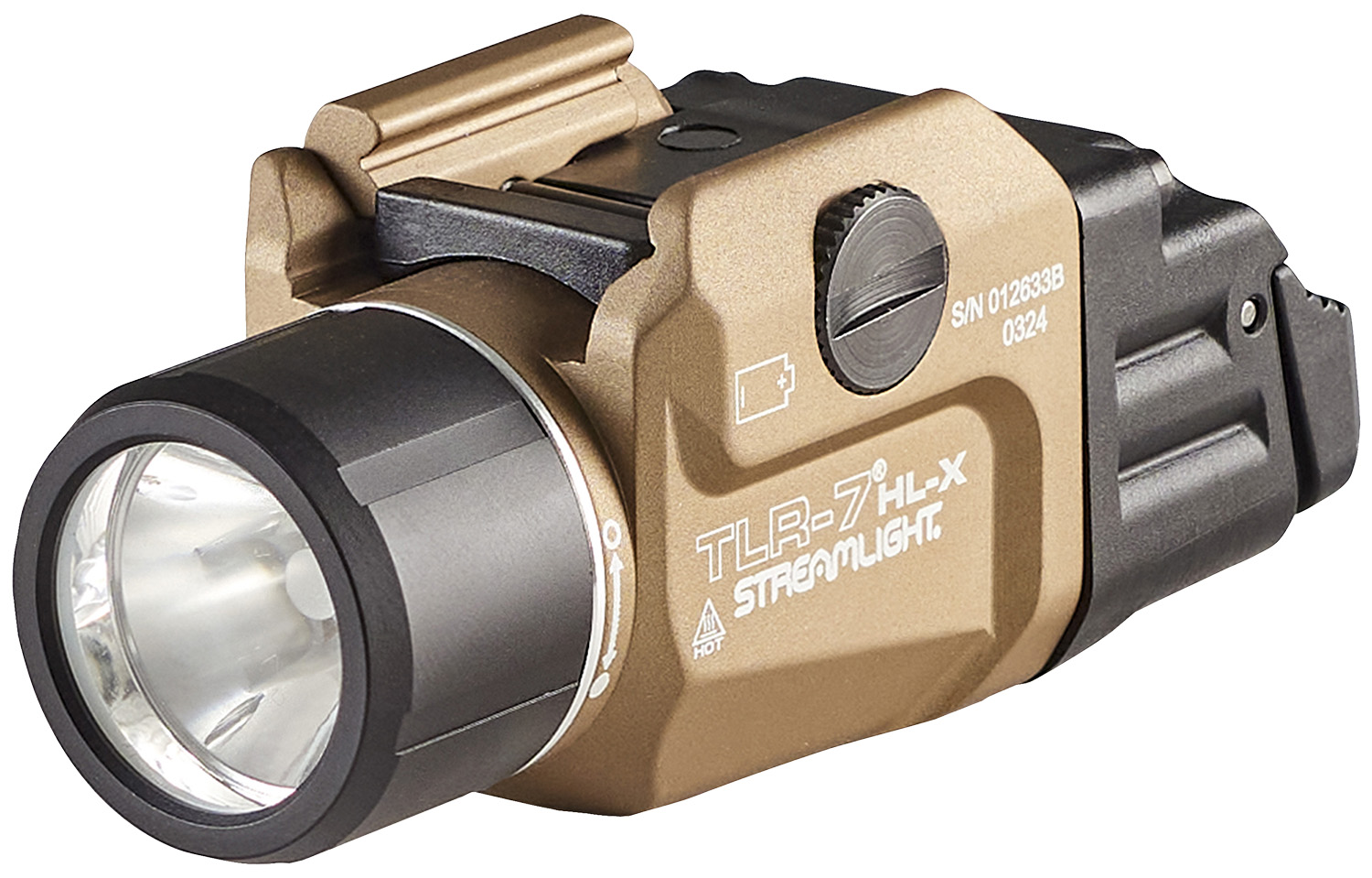 (image for) Streamlight 69459 TLR-7 HL-X USB Gun Light Flat Dark Earth 500/1,000 Lumens White LED