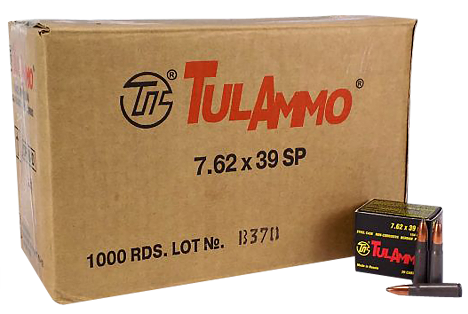 (image for) Tula Ammo UL076208 7.62x39mm 154 gr SP - 1000 Rounds