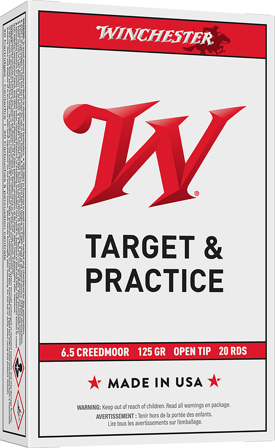 (image for) Winchester Ammo USA65CM USA 6.5Creedmoor 125gr Open Tip Range - 200 Rounds